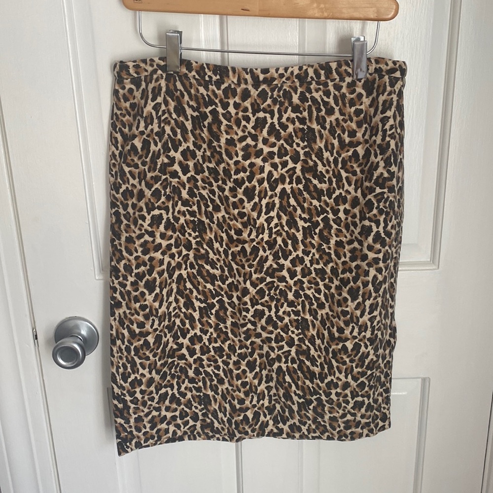 Jcrew leopard pencil skirt